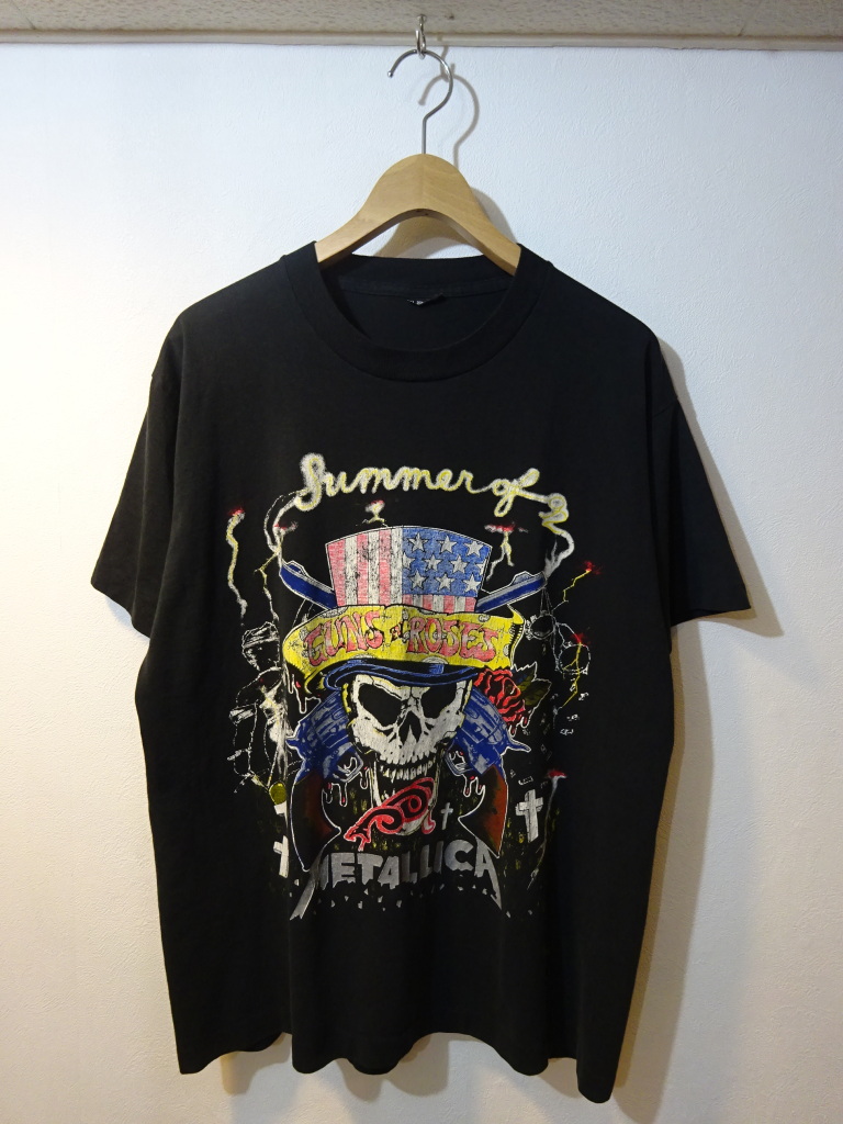 90s GUNS N`ROSES × METALLICA T-Shirts | Slut Koriyama
