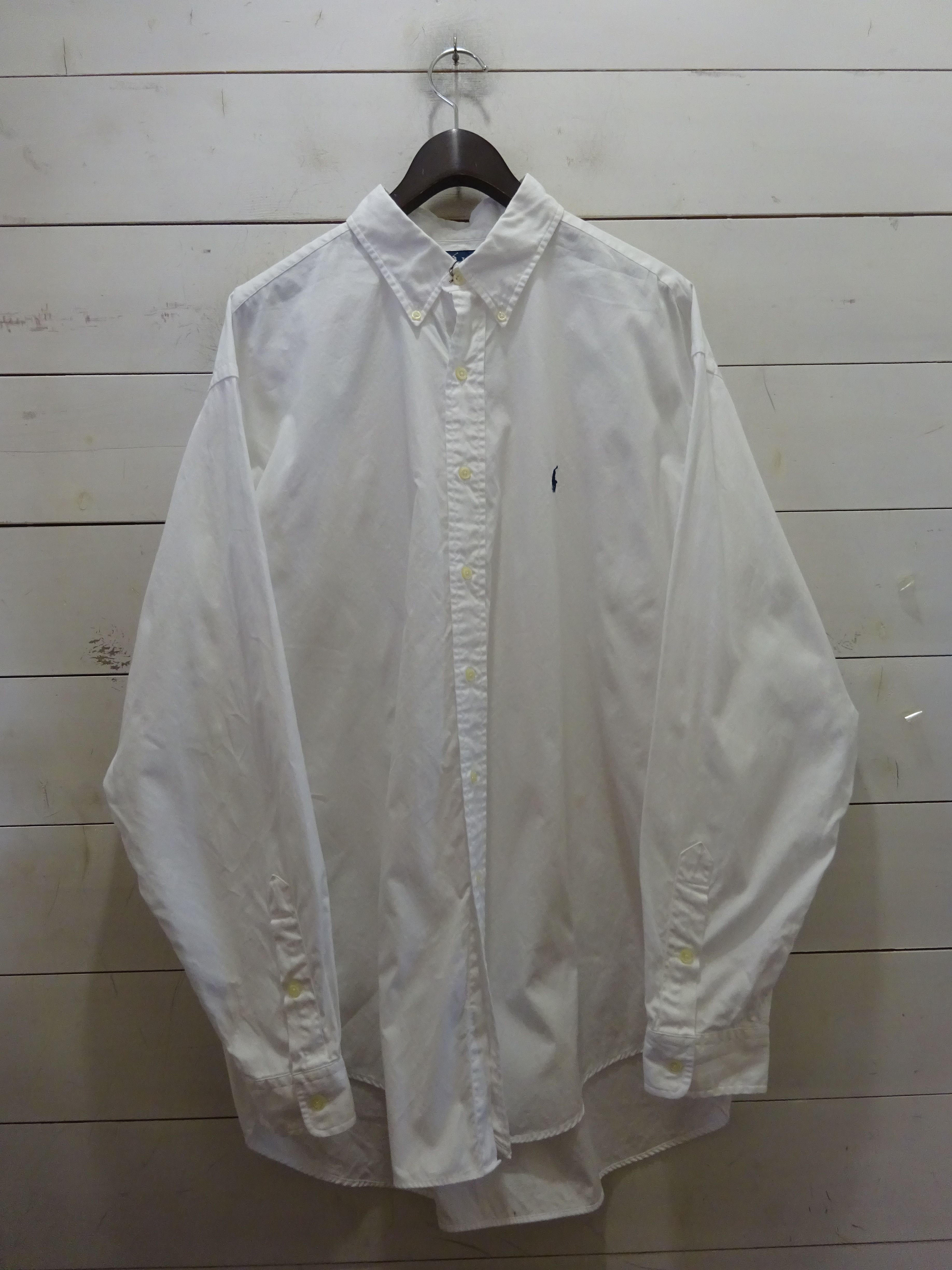 店頭ラスト1枚…” Ralph Lauren B.D. Shirt “White” Size XL | Slut ...